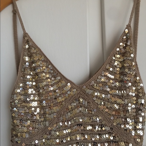 BCBG Maxazria Gold Sequin Dress - Picture 6 of 6